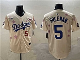 Men's Los Angeles Dodgers #5 Freddie Freeman Cream 2025 Tokyo Series Limited Stitched Jersey,baseball caps,new era cap wholesale,wholesale hats
